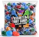 Zestix front packaging showing 1 lb bag and assorted fruit flavors for easy grabbing