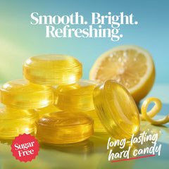 Zestix individually wrapped lemon drops close-up, keeps candies fresh