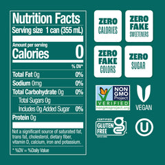Overhead open pack of Zevia cans demonstrating variety and convenience