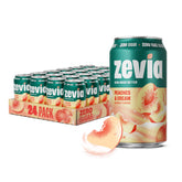 Zevia front packaging showing 24-pack and product name, clear flavor benefit