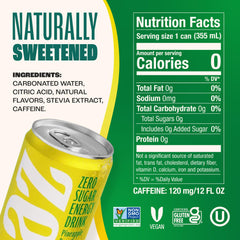 Zevia Pineapple Paradise can close-up highlighting label and carbonation detail