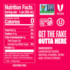 Zevia label detail with ingredient clarity and clean, natural benefit