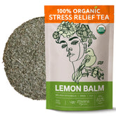 Zhivana Organics front packaging showing 10oz lemon balm and organic seal benefit clarity