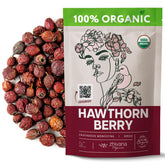 Zhivana Organics front packaging showing organic hawthorn tea benefit clarity