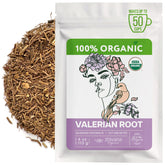 Zhivana Organics front packaging showing organic valerian root and product benefits