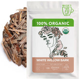 Zhivana Organics front packaging showing organic white willow bark and benefits