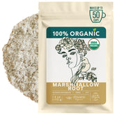 Zhivana Organics front packaging showing 4 oz marshmallow root, clear labeling and benefit