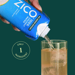 ZICO nutrition label detail showing electrolytes and clean ingredient list benefit