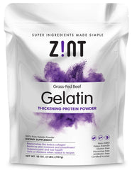 Zint front packaging showing 32 oz tub and label benefits