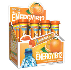 Zipfizz orange soda front pouch showing bright packaging and single-serve convenience
