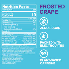ZOA 12-pack of Frosted Grape cans stacked for convenient stocking benefit