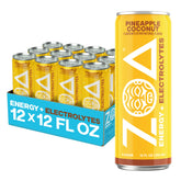 ZOA Pineapple Coconut 12-pack front showing cans and vibrant design for easy stocking
