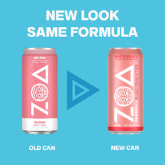 ZOA white peach texture and peach illustration conveying natural flavor inspiration