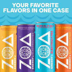ZOA Wild Orange can close-up emphasizing citrus lift and clean energy