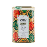 ZOE front label on 25.5 ounce bottle showing organic branding and benefits