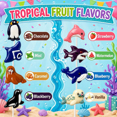 ZOFIA SWEET close-up of penguin dolphin shark molds highlighting playful details