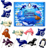 ZOFIA SWEET front packaging showing 24-count marine mammal lollipops, ideal for parties
