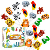 ZOFIA SWEET front packaging showing 24 wildlife-shaped lollipops and benefits