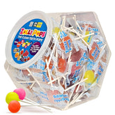 Zollipops front of bag showing natural fruit flavors and dye-free benefit