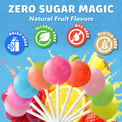 Zollipops close up of candy texture showing natural fruit flavor