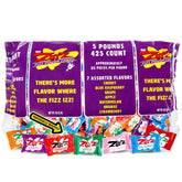 ZOTZ front of bag showing 5 pound bulk packaging and assorted flavors for easy serving