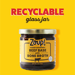 Zoup! poured beef broth in bowl ready to sip delivering warm savory comfort