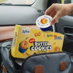 Zyluc cup placed inside a lunchbox for easy kid-friendly snacks