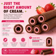 Zyluc split roll revealing creamy strawberry filling for taste