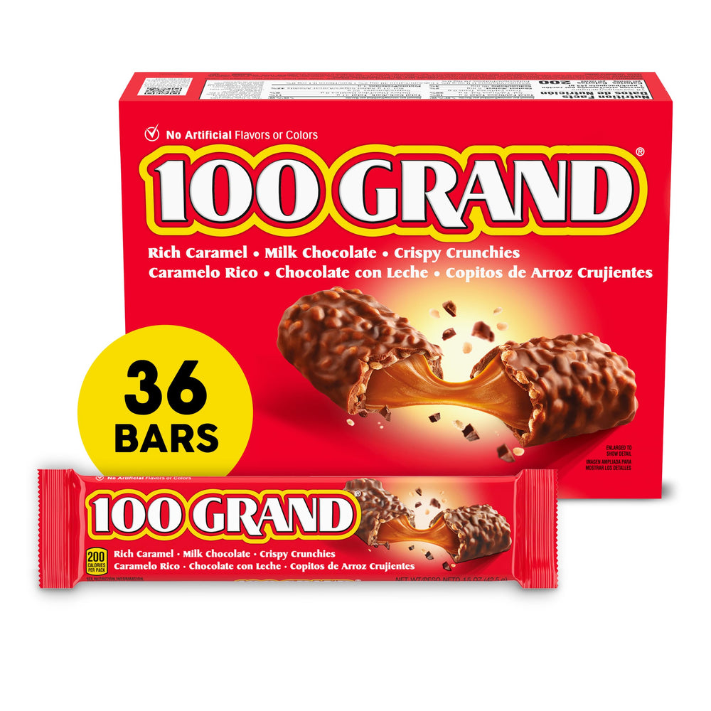 100 Grand front package showing 36-count box for convenient sharing