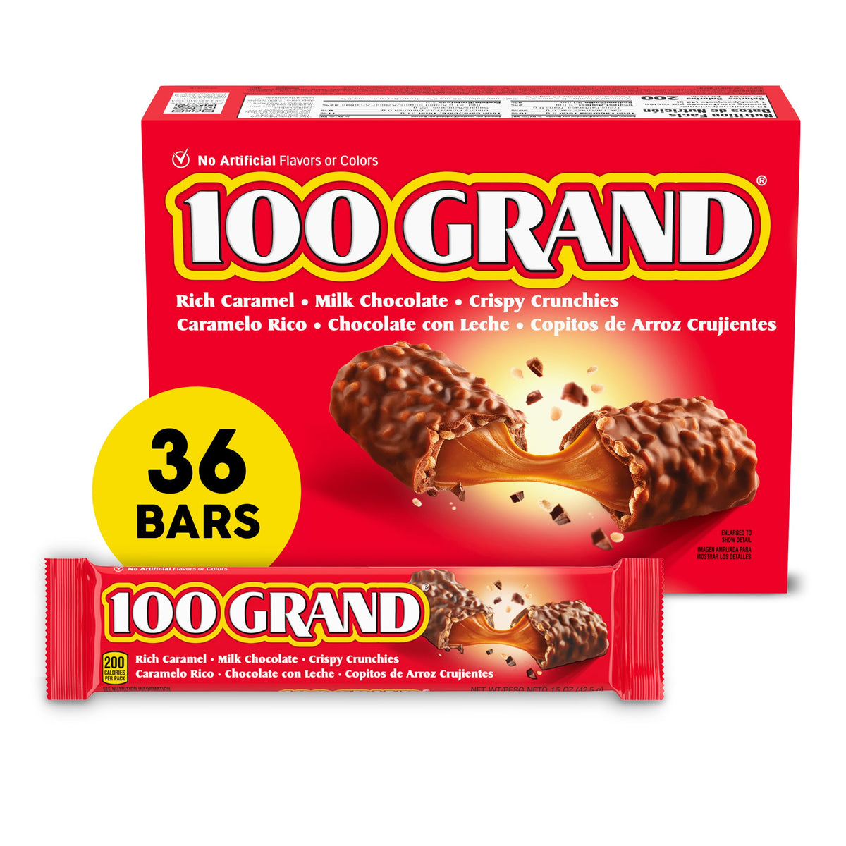 100 Grand front package showing 36-count box for convenient sharing