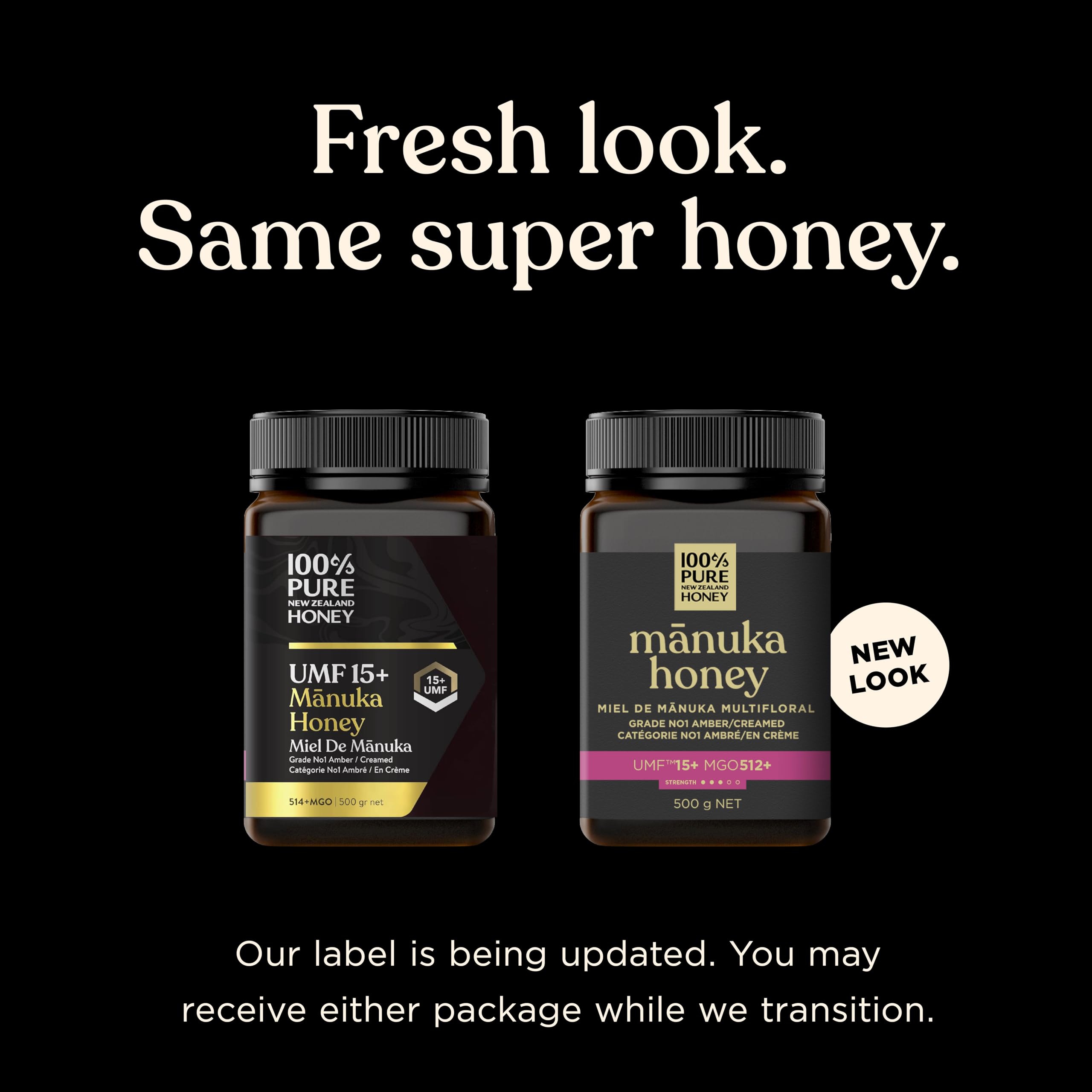 100% Pure New Zealand Honey open jar displaying creamed texture and easy spreadability