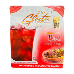 12-in-1 Glutalipo sachet close-up highlighting sealed packet for portability