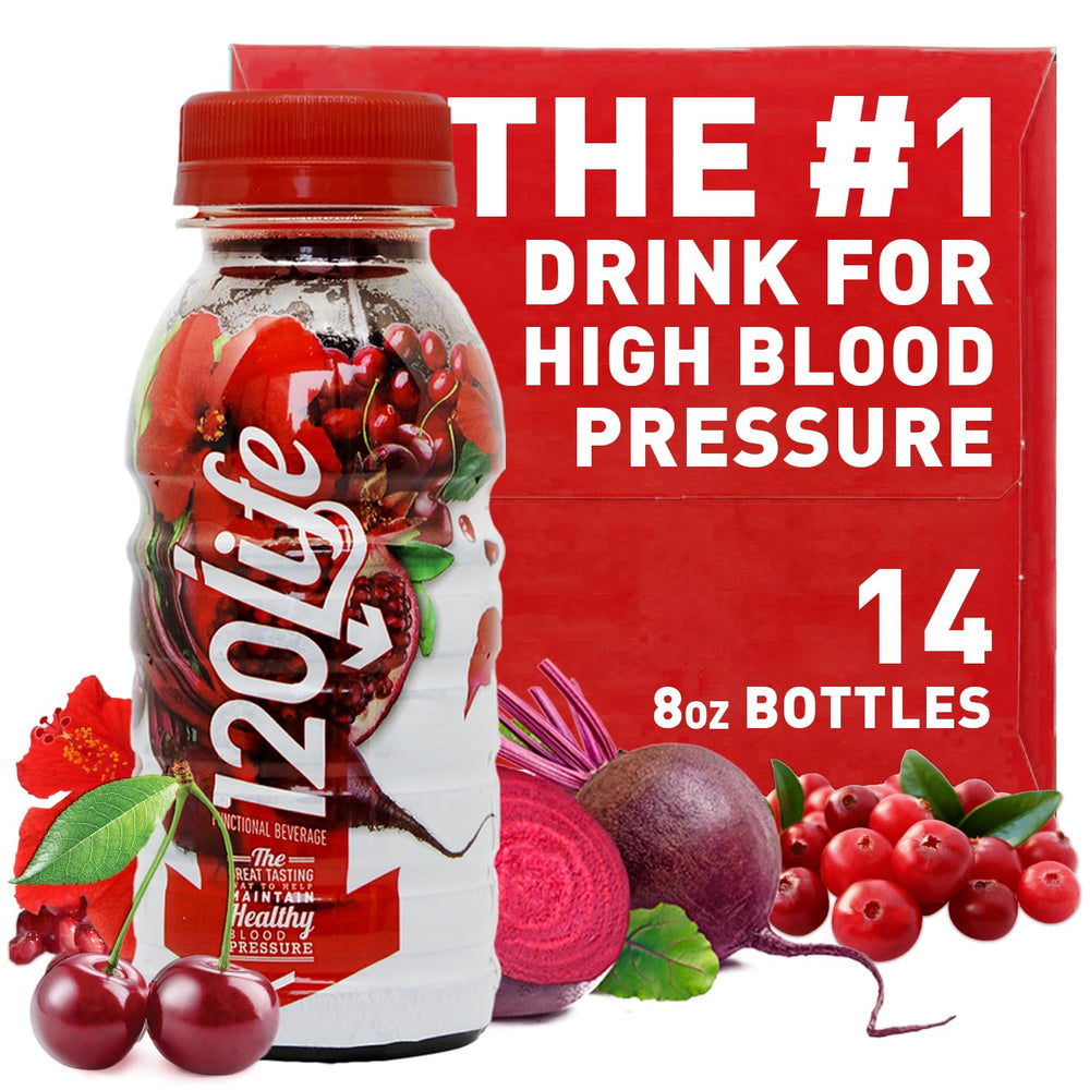 120LIFE front packaging showing 14-bottle pack, convenience benefit