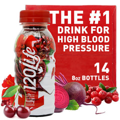120LIFE front packaging showing 14-bottle pack, convenience benefit