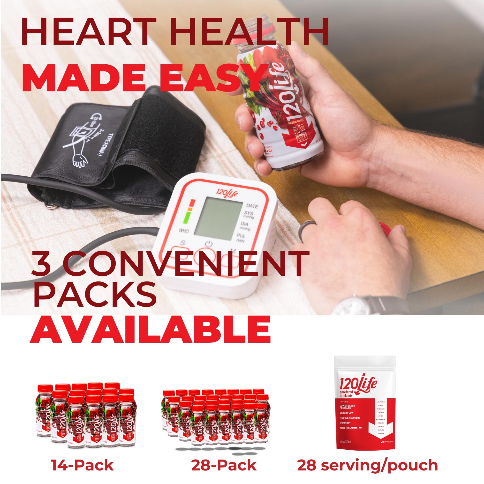 120LIFE bottle on breakfast table to show daily routine integration