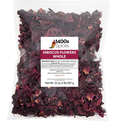 1400S SPICES front packaging showing 2lb hibiscus bulk and clear labeling benefit convenience