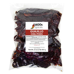1400S SPICES front packaging shows whole guajillo chiles and weight benefits