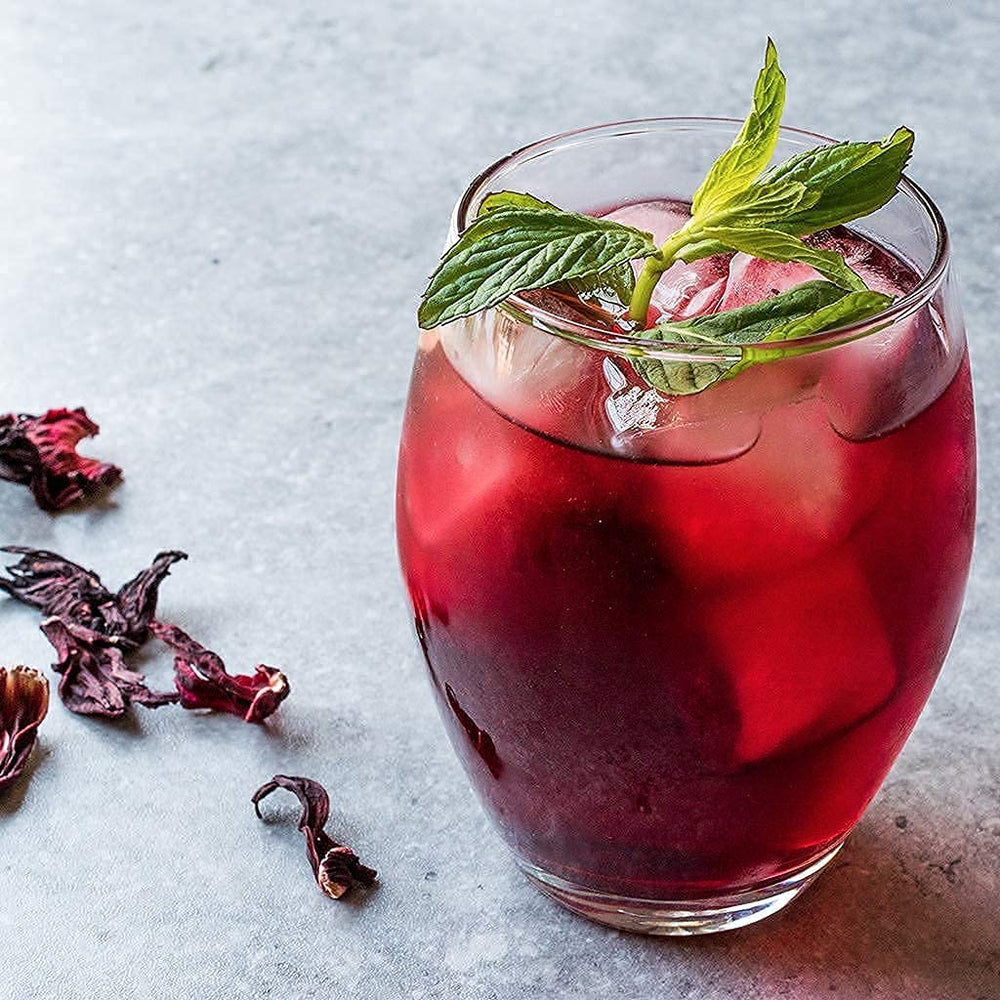 1400S SPICES measured hibiscus portion in cup illustrating bulk quantity and portion control