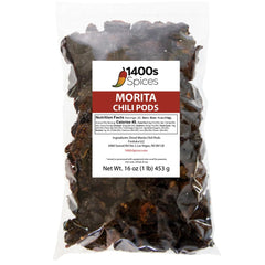 1400S SPICES front packaging showing whole Morita chipotles and weight benefit