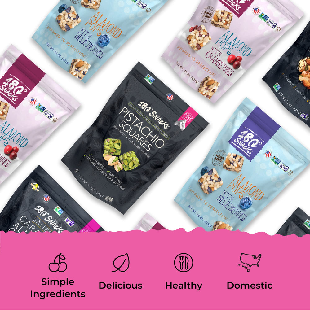 180 Snacks hand holding clusters showing portion size and convenience