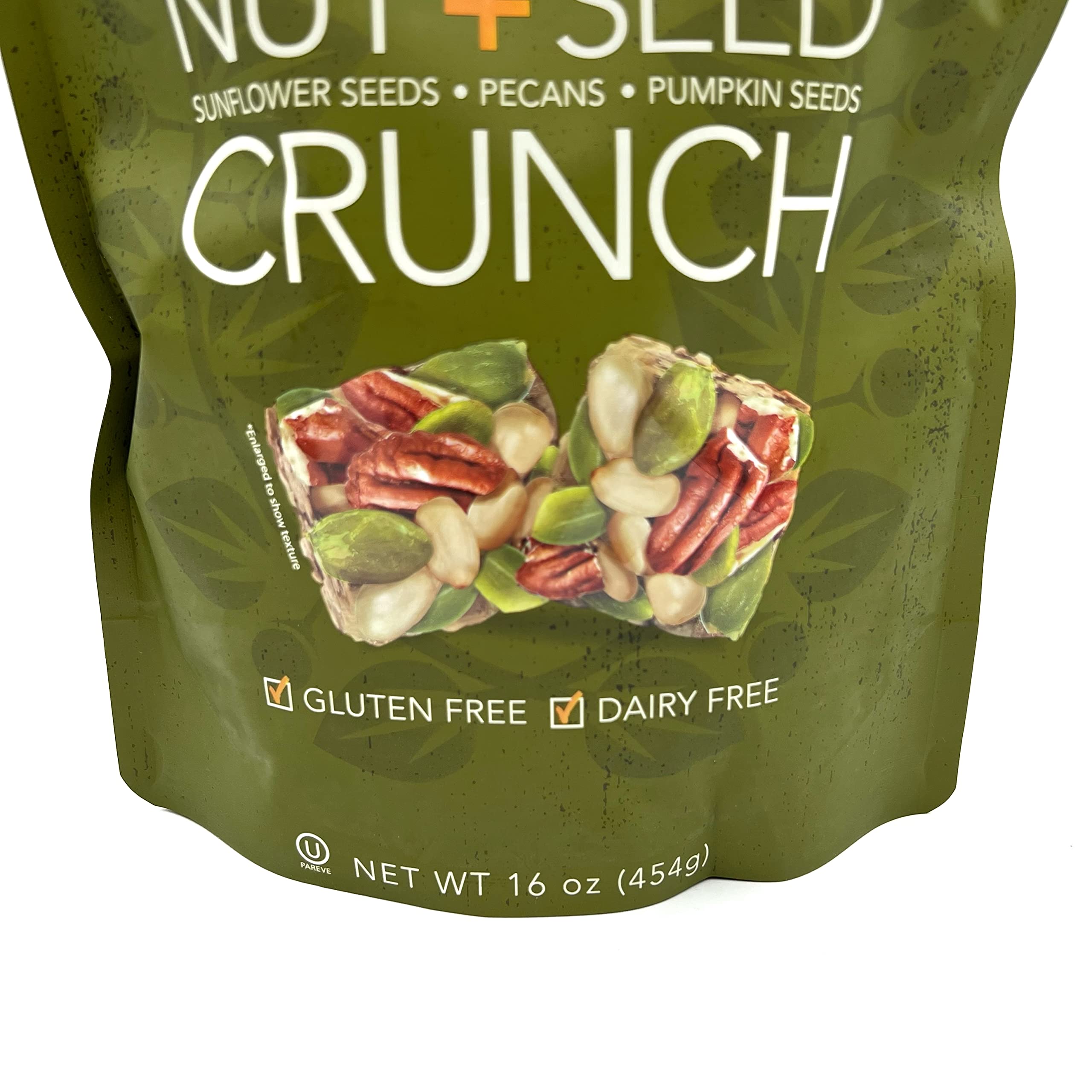 180 Snacks bag held in hand to show 16 oz size and resealable convenience