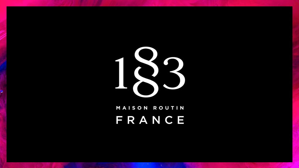 1883 MAISON ROUTIN scale comparison beside common objects showing 1 L bottle size benefit
