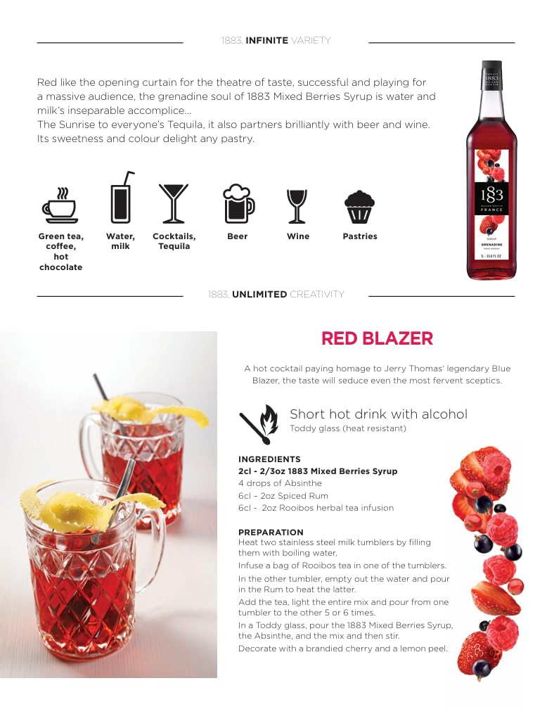 1883 MAISON ROUTIN mixed in a cocktail showing layered color and balanced taste benefit
