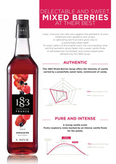 1883 MAISON ROUTIN being poured over ice adding bright color and quick flavor lift benefit