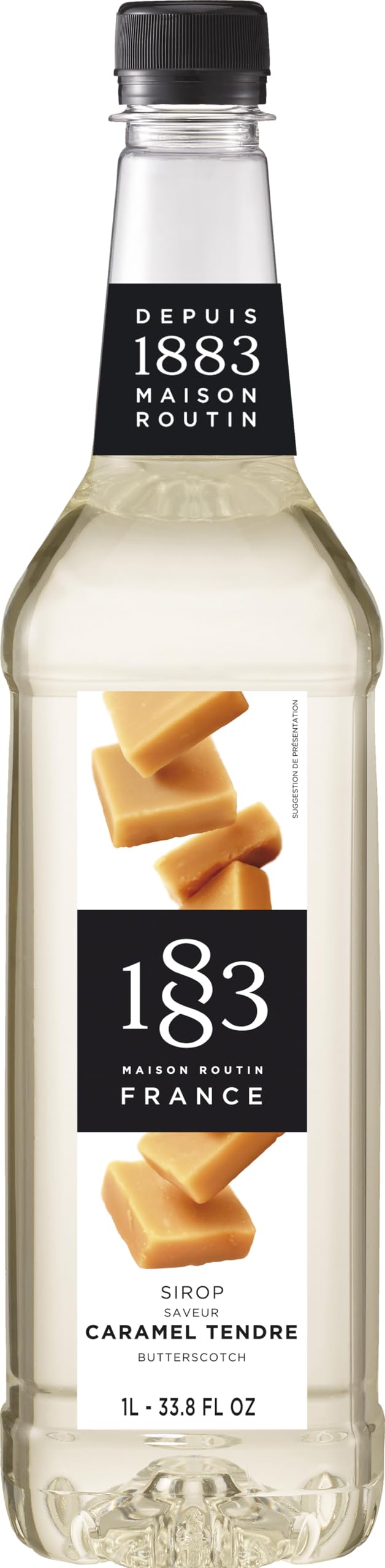 1883 MAISON ROUTIN front bottle shot showing label and 1L practical packaging benefit