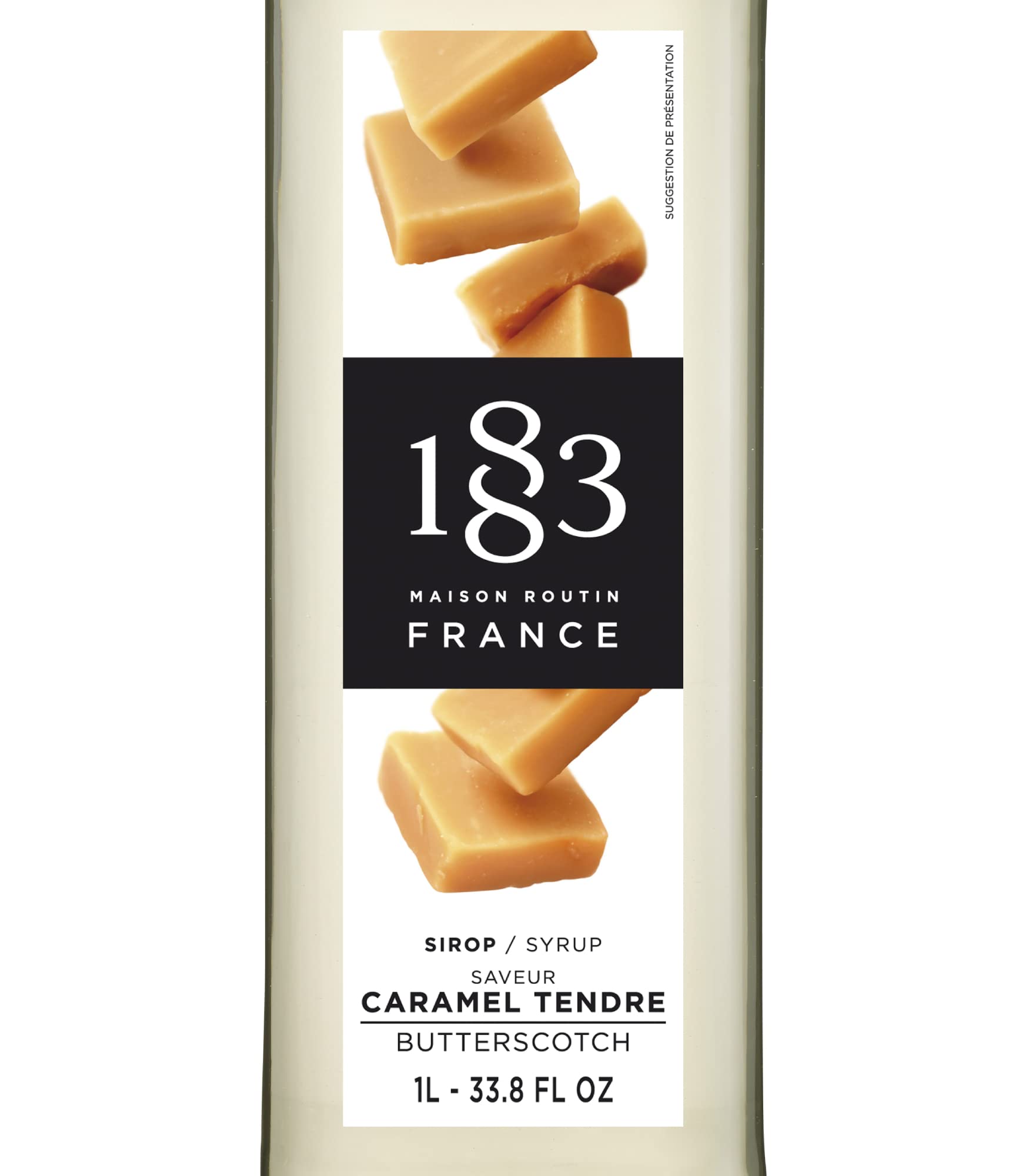 1883 MAISON ROUTIN syrup pour close-up showing smooth texture for easy mixing