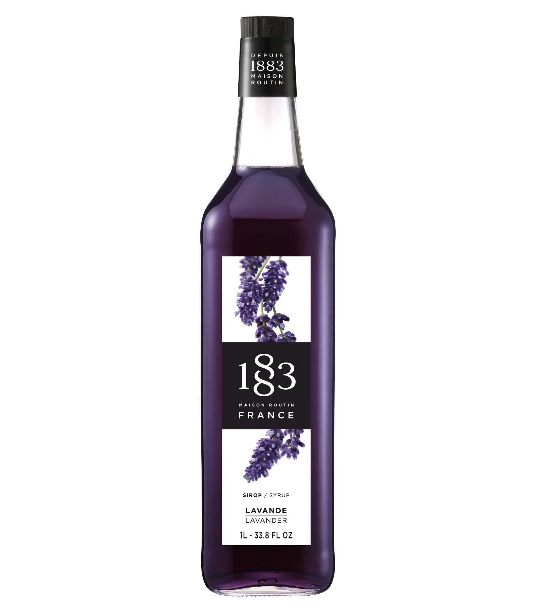 1883 MAISON ROUTIN front bottle shot showing size and premium design benefit clarity