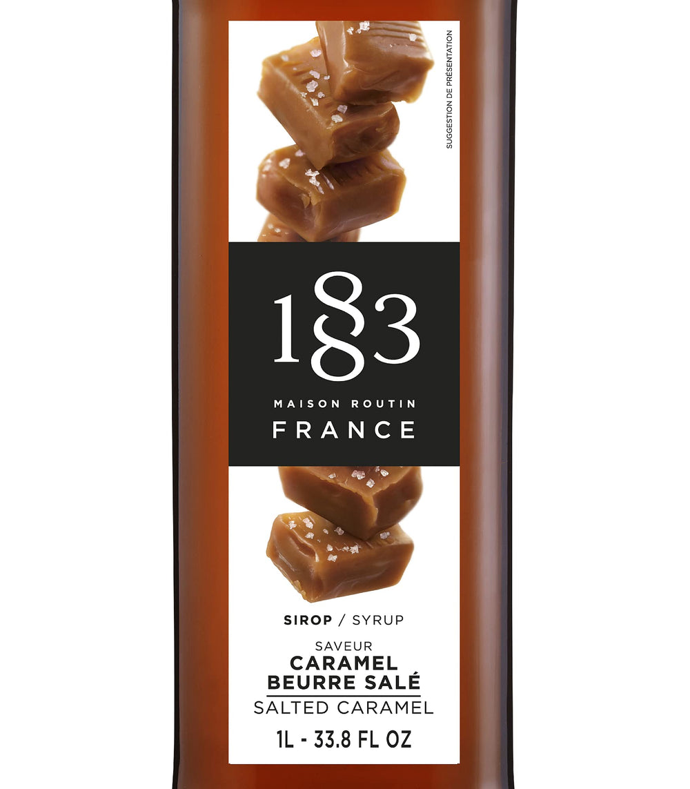 1883 MAISON ROUTIN syrup pouring close-up highlighting texture and easy mixability benefit