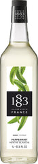 1883 peppermint syrup front bottle showing clean French packaging and quick identification
