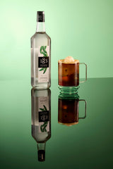 1883 peppermint syrup in latte illustrating mint lift and improved beverage flavor
